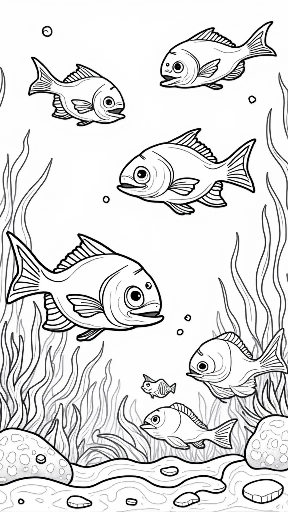 Páginas para colorear de peces piranha